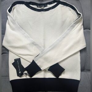 Blanc Noir Intercept Sweater White/Black